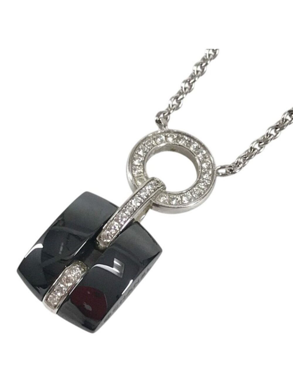 Chanel Necklace Ultra Pendant 18K Gold Diamond Black